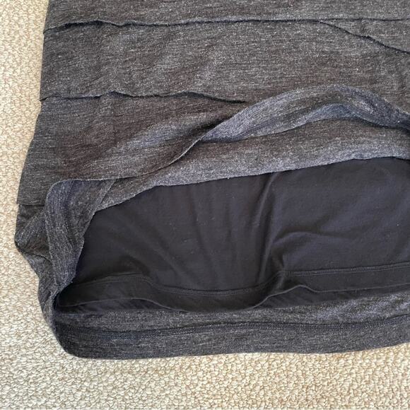 Prana Leah Tiered Skirt Wool Blend Lined Women’s size S Charcoal Gray - Picture 10 of 13